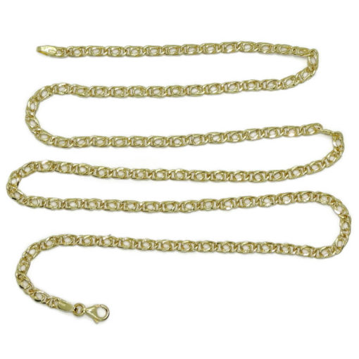 Cadena para Hombre de Oro Amarillo de 18k Tipo doble barbada modelo tigre, de 3.50 mm de Ancha y 60cm. Peso; 5.90 gr de oro de 18k - Imagen 5
