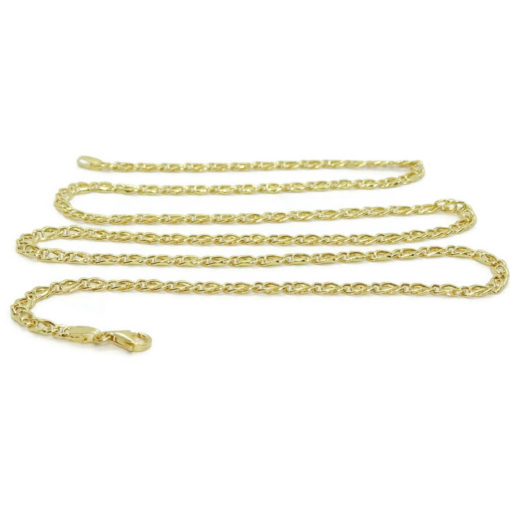Cadena para Hombre de Oro Amarillo de 18k Tipo doble barbada modelo tigre, de 3.50 mm de Ancha y 60cm. Peso; 5.90 gr de oro de 18k - Imagen 4