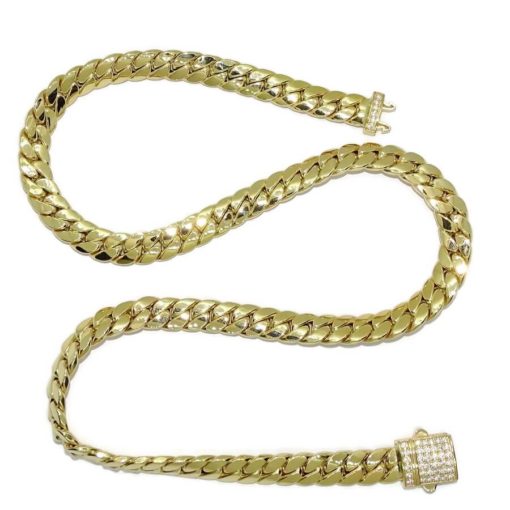 Espectacular y gran cadena para hombre de oro amarillo de 18k de 60cm de larga y 10.00 mm de ancha, modelo cubana. 48.60 gr de oro de 18k - Imagen 6