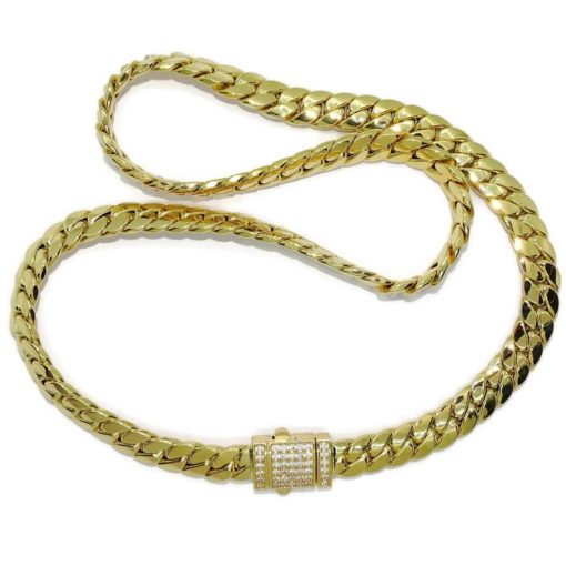 Espectacular y gran cadena para hombre de oro amarillo de 18k de 60cm de larga y 10.00 mm de ancha, modelo cubana. 48.60 gr de oro de 18k - Imagen 4