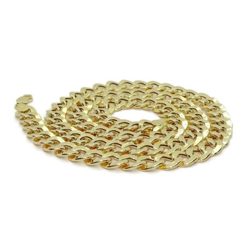 Cadena muy grande para hombre de oro amarillo de 18k tipo barbada hueca de 9.00mm de ancha y 60cm de larga. Peso; 27.10 gr de oro de 18k - Imagen 6
