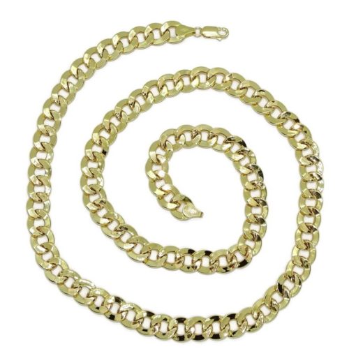 Cadena muy grande para hombre de oro amarillo de 18k tipo barbada hueca de 9.00mm de ancha y 60cm de larga. Peso; 27.10 gr de oro de 18k - Imagen 7