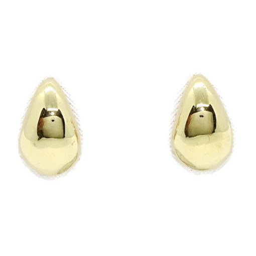 Pendientes de moda para mujer de oro amarillo de 18k brillo con forma de gota. Cierre presión . Peso; 1.75 gr de oro de 18k. - Imagen 8