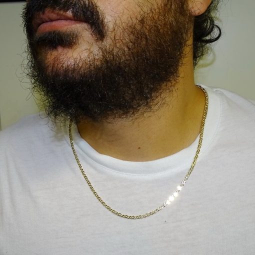 Cadena de oro de 18k para hombre muy vistosa de 3.50 de ancha y 60.00cm de larga. Cierre mosquetón. Peso: 8.70 gr de oro de 18k - Imagen 2