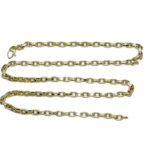 Cadena para Hombre de de Oro Amarillo de 18k modelo rolo cuadrada hueca de 60.00 cm de Larga, 5mm de Ancha. - Imagen 7