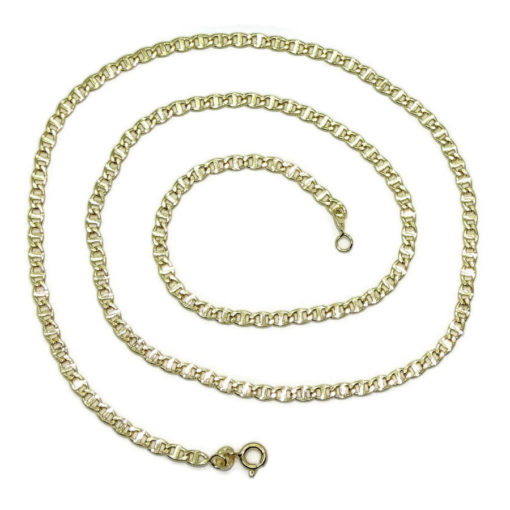 Cadena de oro amarillo de 18k para hombre modelo ancla de 3.5mm de ancha y 60cm de larga con cierre mosquetón. Peso; 8.35 gr de oro de 18k - Imagen 4