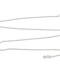Espectacular y brillante cadena de bolas de oro macizo de 18k para mujer con bolas 1.5 mm, 45 cm de larga , peso 4.65gr de oro de 18k. - Imagen 6