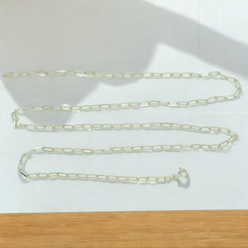 Cadena forzada de moda para hombre y mujer de Oro Amarillo de 18k de eslabón forzado de 3.00 mm de ancho. 60.00cm de Largo. - Imagen 5