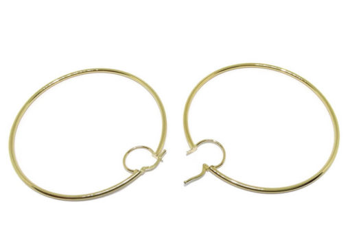Enormes aros de oro amarillo de 18k con tubo de 2mm de grosor y 6.50cm de diámetro exterior. Peso; 4.00gr de oro de 1ª Ley - Imagen 5