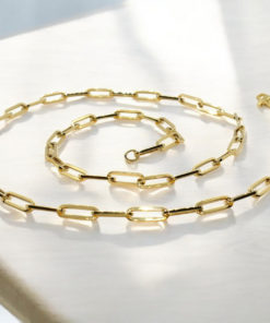 Cadena de Oro Amarillo de 18k de oro para Hombre modelo forzada de 5.00 mm de ancho y 60cm de Larga. Cierre mosquetón. Peso; 10.35 gr de Oro de 18k.