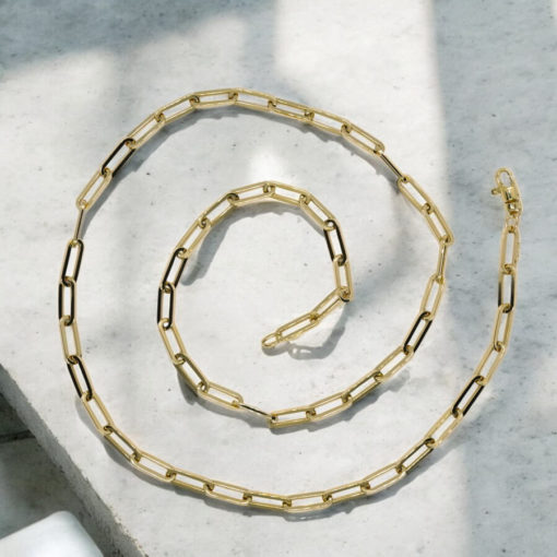 Cadena de Oro Amarillo de 18k de oro para Hombre modelo forzada de 5.00 mm de ancho y 60cm de Larga. Cierre mosquetón. Peso; 10.35 gr de Oro de 18k. - Imagen 9