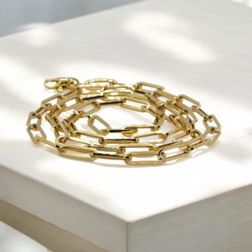 Cadena de Oro Amarillo de 18k de oro para Hombre modelo forzada de 5.00 mm de ancho y 60cm de Larga. Cierre mosquetón. Peso; 10.35 gr de Oro de 18k. - Imagen 7