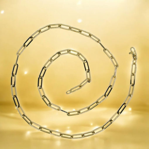 Cadena de Oro Amarillo de 18k de oro para Hombre modelo forzada de 5.00 mm de ancho y 60cm de Larga. Cierre mosquetón. Peso; 10.35 gr de Oro de 18k. - Imagen 6