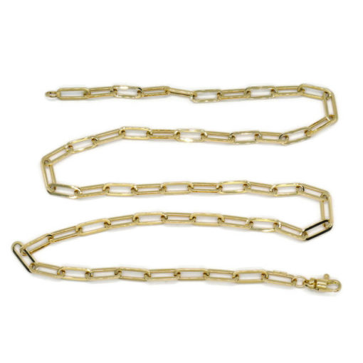 Cadena de Oro Amarillo de 18k de oro para Hombre modelo forzada de 5.00 mm de ancho y 60cm de Larga. Cierre mosquetón. Peso; 10.35 gr de Oro de 18k. - Imagen 5