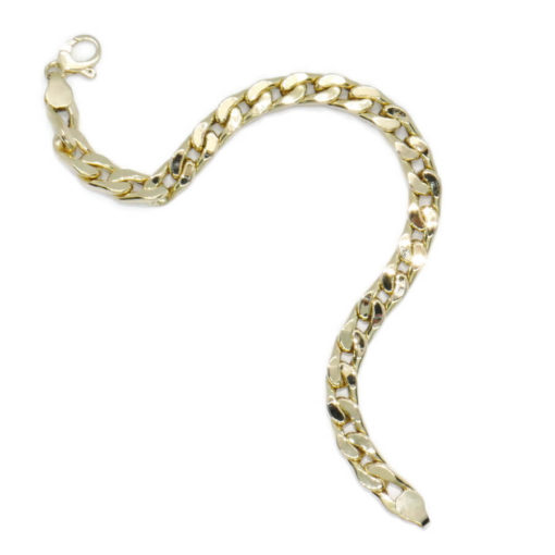 Impresionante pulsera para hombre de oro amarillo de 18k de 22.00 cm de larga y 7.00 mm de ancha, modelo barbada plana. 10.30 gr de oro de 18k - Imagen 7