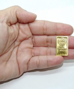 Alternative view of Lingote de oro puro macizo de 10.00gr de oro de 24k con certificado de garantía numerado