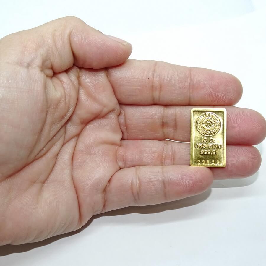 Lingote de oro puro macizo de 10.00gr de oro de 24k con certificado de garantía numerado - Imagen 2