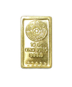 Lingote de oro puro macizo de 10.00gr de oro de 24k con certificado de garantía numerado
