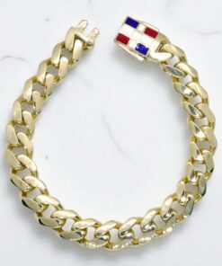Never Say Never Pulsera de oro 18k para hombre de 18,45 gramos, con 20,00 cm de largo y 1,00 cm de ancho