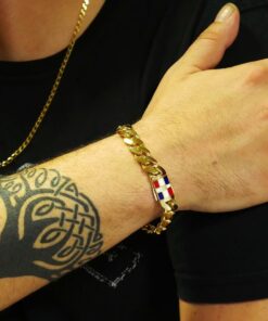 Alternative view of Never Say Never Pulsera de oro 18k para hombre de 18,45 gramos, con 20,00 cm de largo y 1,00 cm de ancho