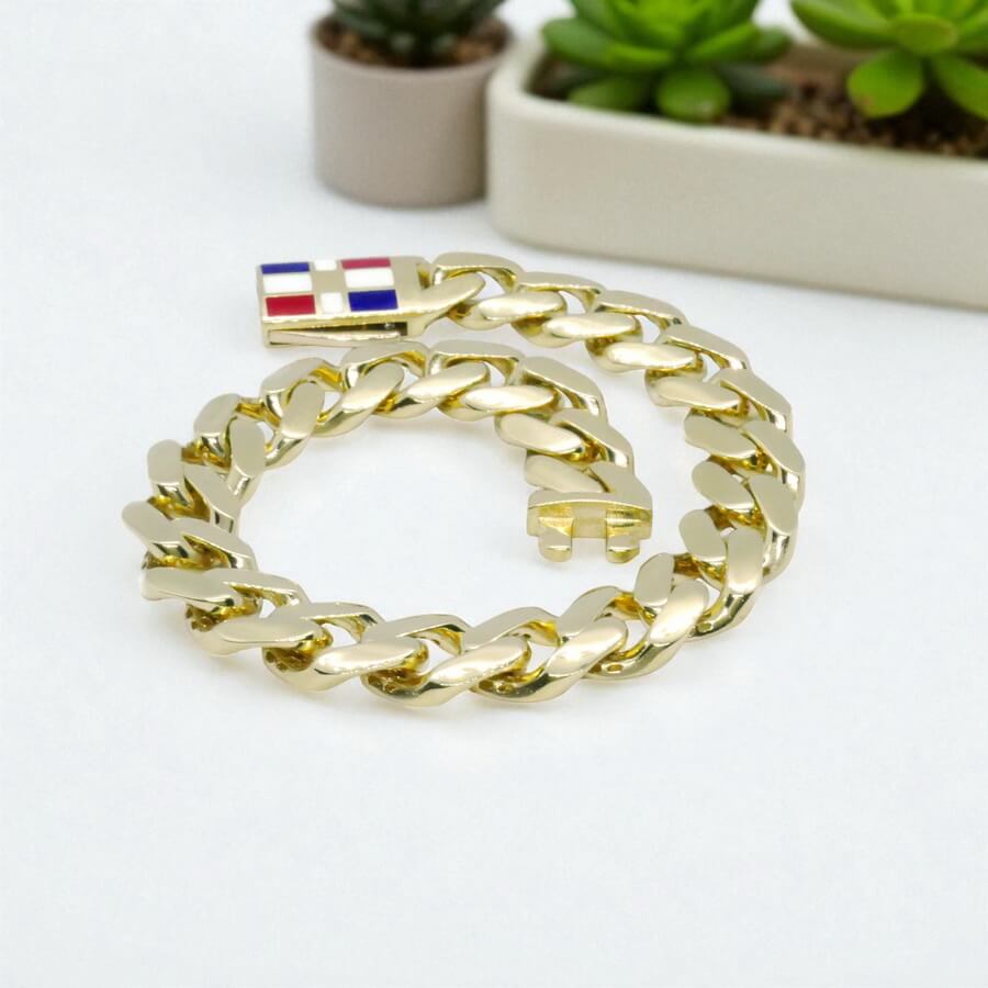 Never Say Never Pulsera de oro 18k para hombre de 18,45 gramos, con 20,00 cm de largo y 1,00 cm de ancho - Imagen 7