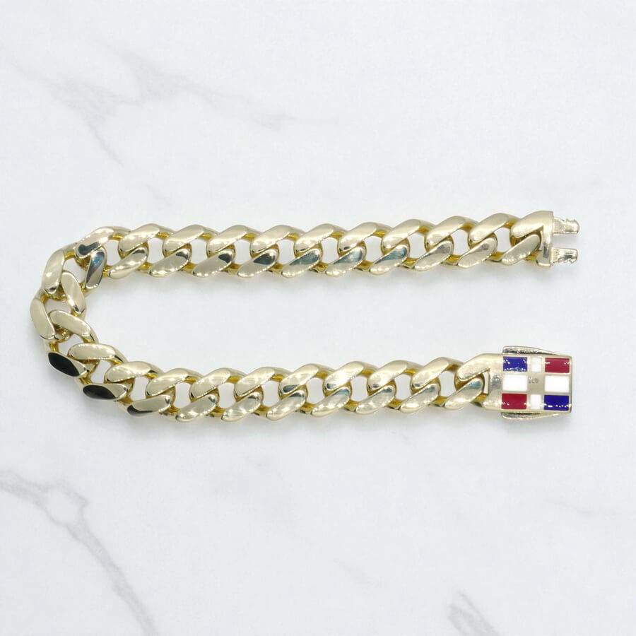 Never Say Never Pulsera de oro 18k para hombre de 18,45 gramos, con 20,00 cm de largo y 1,00 cm de ancho - Imagen 5
