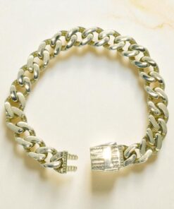Never Say Never Pulsera de oro 18k para hombre de 18,45 gramos, con 20,00 cm de largo y 1,00 cm de ancho - Imagen 4
