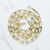 Cadena forzada de moda para hombre y mujer de Oro Amarillo de 18k de eslabón forzado.