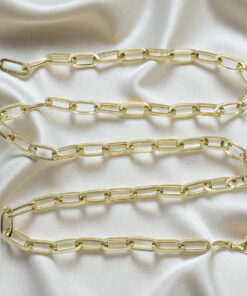 Cadena forzada de moda para hombre y mujer de Oro Amarillo de 18k de eslabón forzado. - Imagen 10