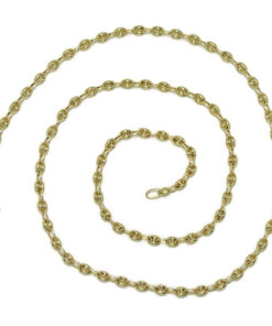 Cadena de calabrotes de oro amarillo de 18k para hombre o mujer de 5x4mm y 60cm de largo. Cierre mosquetón para total seguridad. Peso; 12.10 gr de oro de 18k - Imagen 7