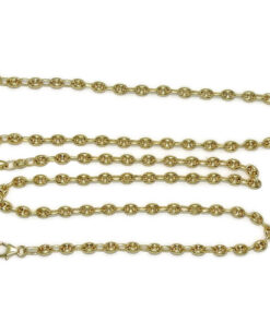 Cadena de calabrotes de oro amarillo de 18k para hombre o mujer de 5x4mm y 60cm de largo. Cierre mosquetón para total seguridad. Peso; 12.10 gr de oro de 18k - Imagen 5