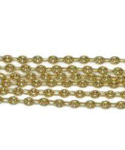 Cadena de calabrotes de oro amarillo de 18k para hombre o mujer de 5x4mm y 60cm de largo. Cierre mosquetón para total seguridad. Peso; 12.10 gr de oro de 18k - Imagen 4