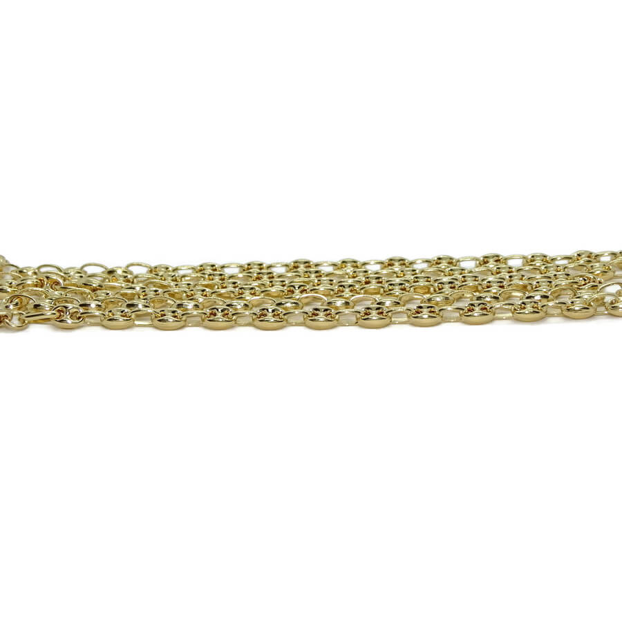 Cadena de calabrotes de oro amarillo de 18k para hombre o mujer de 5x4mm y 60cm de largo. Cierre mosquetón para total seguridad. Peso; 12.10 gr de oro de 18k - Imagen 8