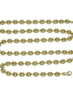 Impresionante cadena de oro amarillo de 18k con calabrotes de 7x5mm y 60cm de largo. Cierre mosquetón para total seguridad. Peso; 16.20 gr de oro de 18k - Imagen 5