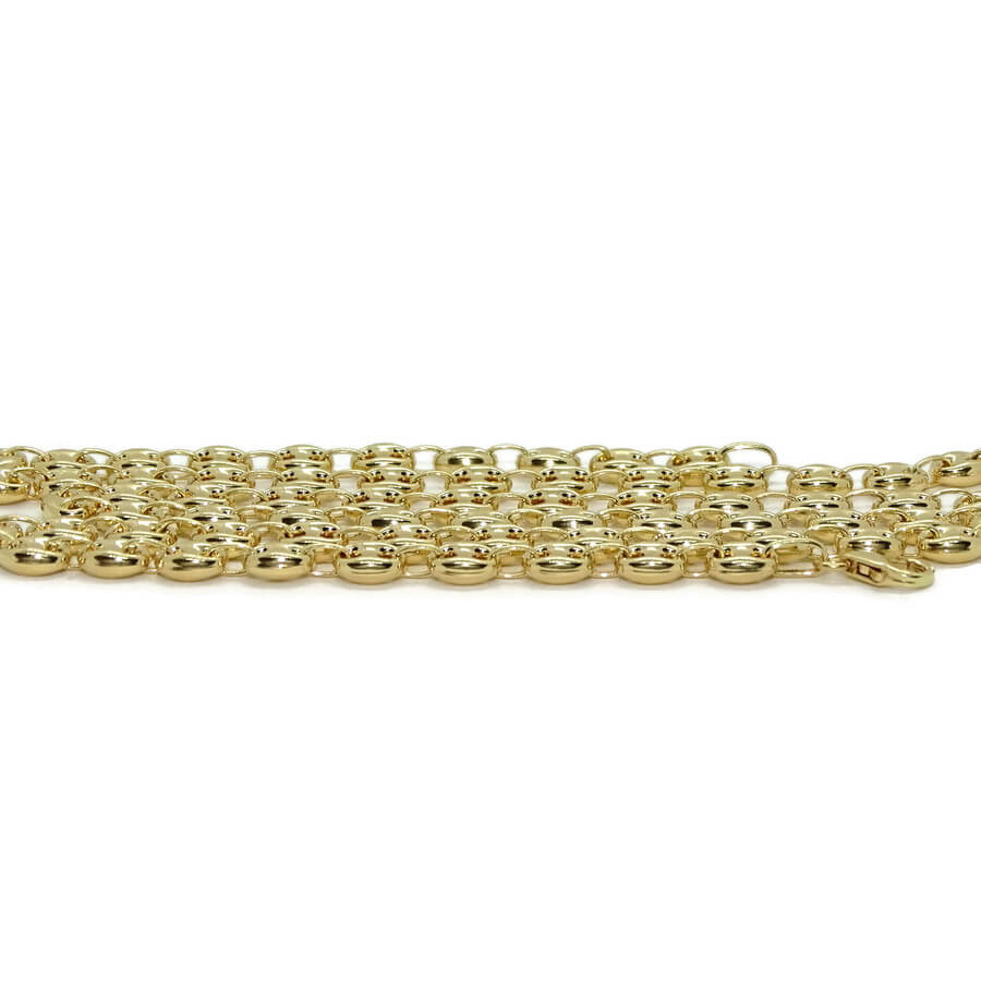 Impresionante cadena de oro amarillo de 18k con calabrotes de 7x5mm y 60cm de largo. Cierre mosquetón para total seguridad. Peso; 16.20 gr de oro de 18k - Imagen 8