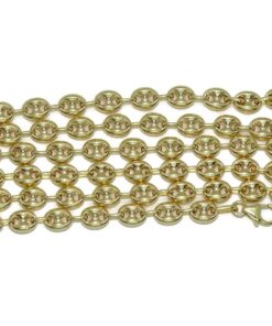 Impresionante cadena de oro amarillo de 18k con calabrotes de 7x5mm y 60cm de largo. Cierre mosquetón para total seguridad. Peso; 16.20 gr de oro de 18k - Imagen 4