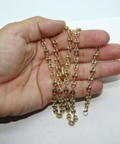 Impresionante cadena de oro amarillo de 18k con calabrotes de 7x5mm y 60cm de largo. Cierre mosquetón para total seguridad. Peso; 16.20 gr de oro de 18k - Imagen 3