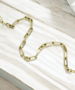 Pulsera de oro amarillo de 18k con eslabones forzados de 2 tamaños. 20.50 cm de larga, ideal hombre o mujer. - Imagen 5