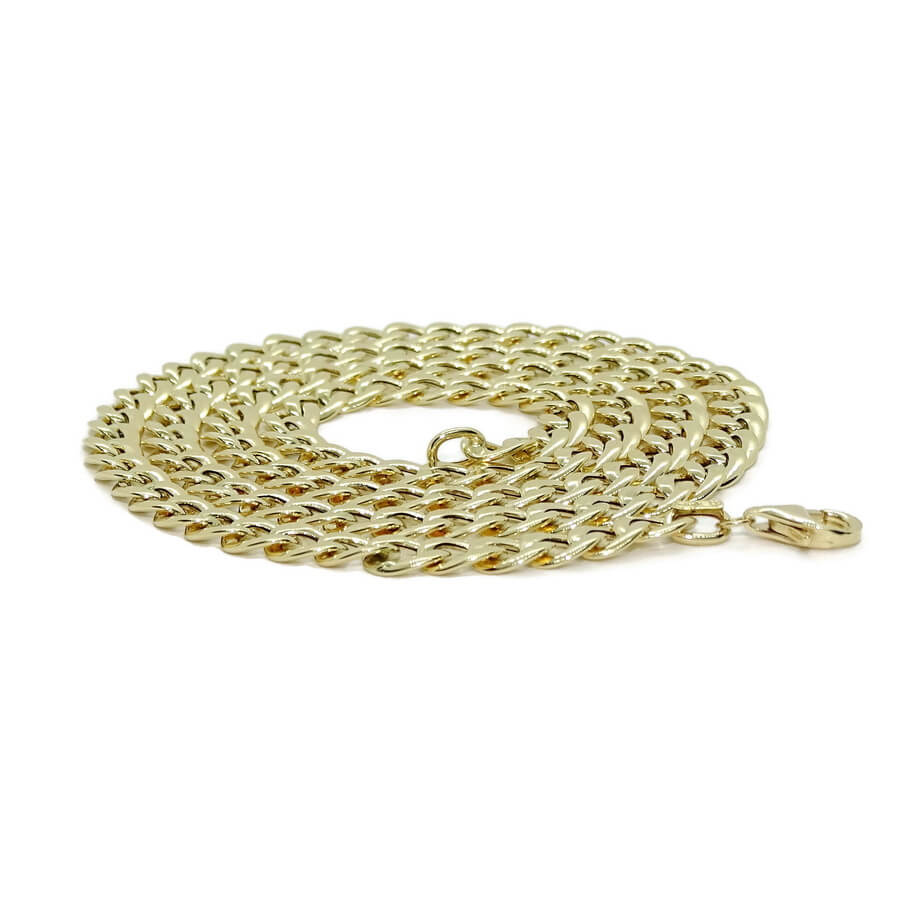 Cadena para Hombre de Oro Amarillo de 18k barbada plana de 6.50 mm de Ancha 60.00 cm de Larga. 8.20 gr de oro de 18k - Imagen 6