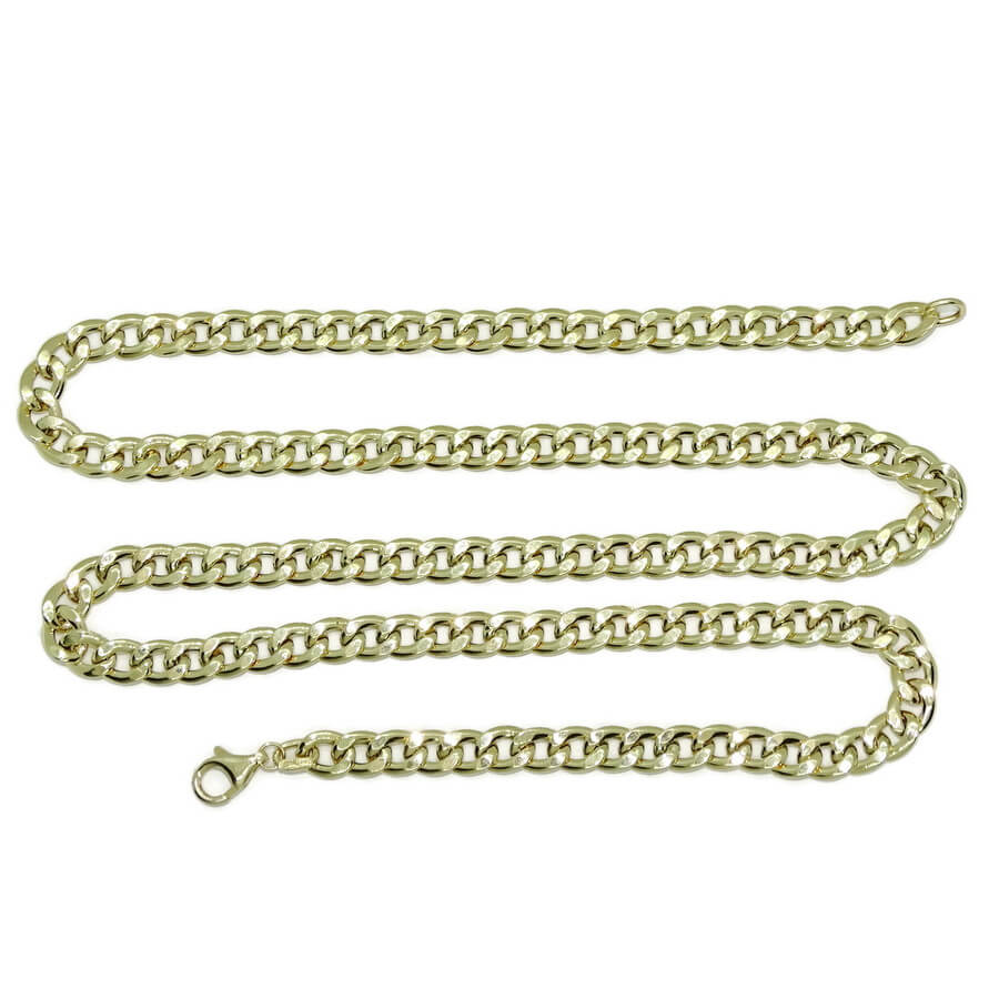 Cadena para Hombre de Oro Amarillo de 18k barbada plana de 6.50 mm de Ancha 60.00 cm de Larga. 8.20 gr de oro de 18k - Imagen 5