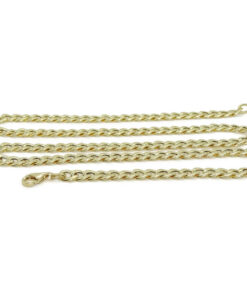 Cadena para Hombre de Oro Amarillo de 18k barbada plana de 6.50 mm de Ancha 60.00 cm de Larga. 8.20 gr de oro de 18k - Imagen 4