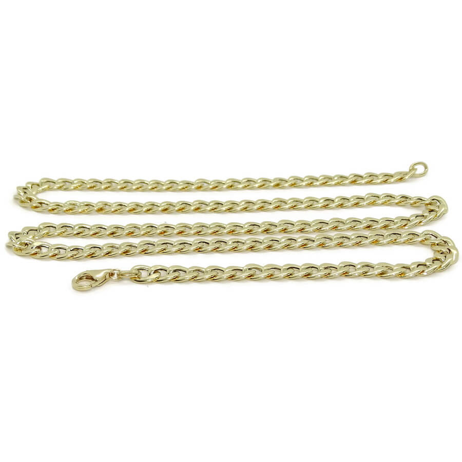 Cadena para Hombre de Oro Amarillo de 18k barbada plana de 6.50 mm de Ancha 60.00 cm de Larga. 8.20 gr de oro de 18k - Imagen 4