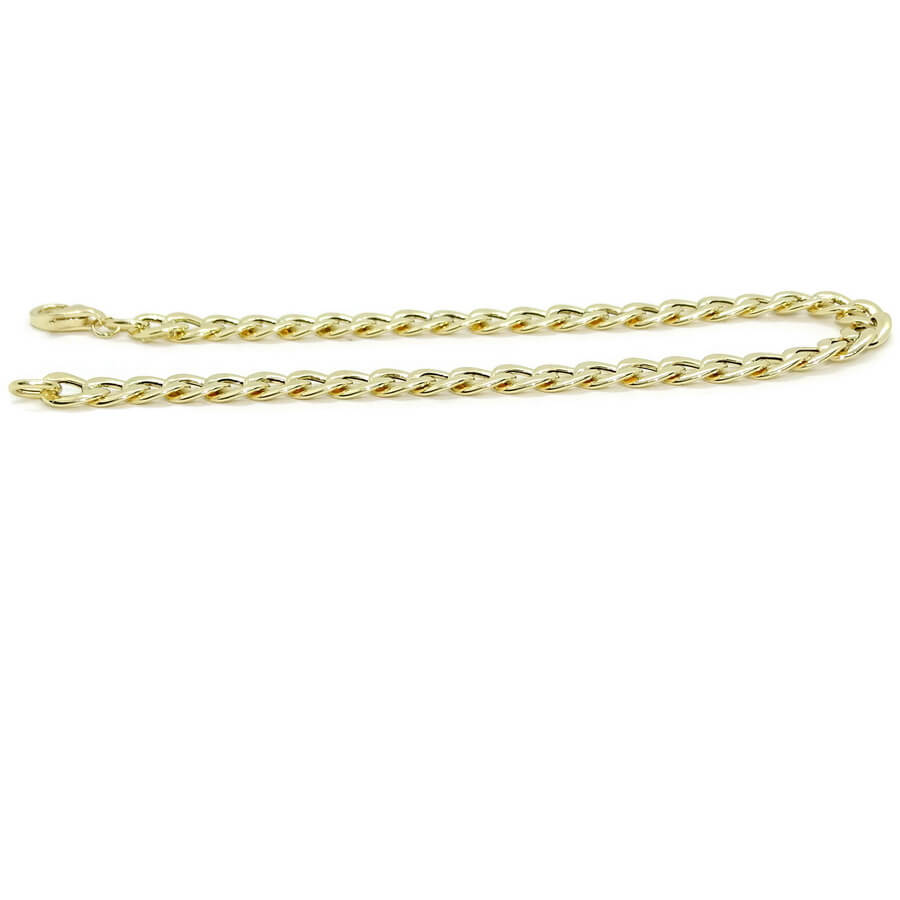 Never Say Never Pulsera para Hombre de Oro Amarillo de 18k barbada plana de 6.00 mm de Ancha 21.50cm de Larga. 3.00 gr de oro de 18k - Imagen 7