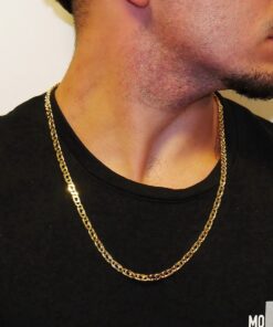 Alternative view of Cadena Ojo de Tigre Hombre Oro 18k – 60cm de larga, 5mm Ancho, 16,85g de oro de 18k