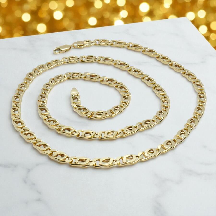 Cadena Ojo de Tigre Hombre Oro 18k – 60cm de larga, 5mm Ancho, 16,85g de oro de 18k - Imagen 8