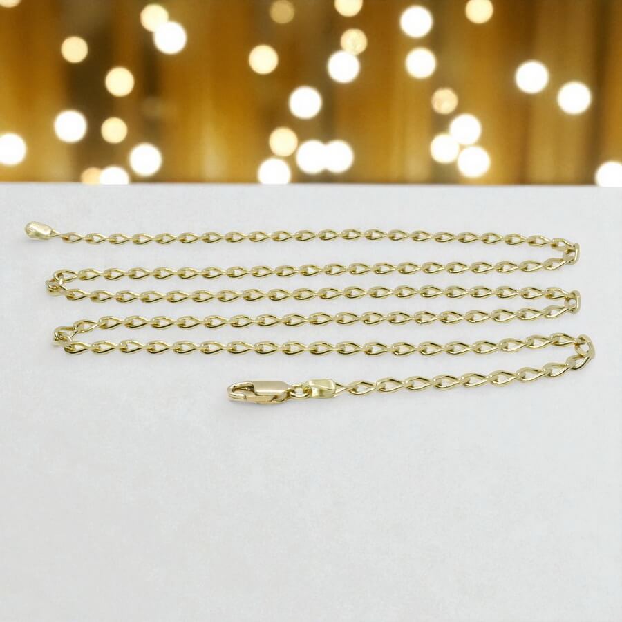 Cadena tipo Bilbao para hombre, con eslabones de 3,5 mm de ancho, 60.00cm de larga, 15.40gr de oro macizo de 18k - Imagen 4