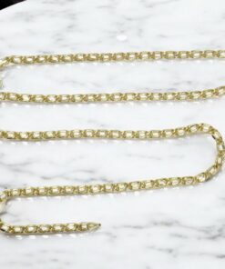 Cadena para Hombre de Oro Amarillo de 18k Tipo doble barbada modelo tigre, de 4.00 mm de Ancha y 60cm - Imagen 7