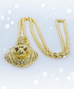 Colgante León Oro Amarillo 18k con cordón 60.00cm– 15.35 g en Total – Edición especial Never say Never - Imagen 7
