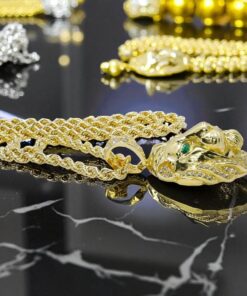 Colgante León Oro Amarillo 18k con cordón 60.00cm– 15.35 g en Total – Edición especial Never say Never - Imagen 6