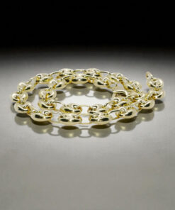 Pulsera calabrote de oro amarillo 18k extra larga especia Carlos– fuerza, elegancia y carácter. - Imagen 6
